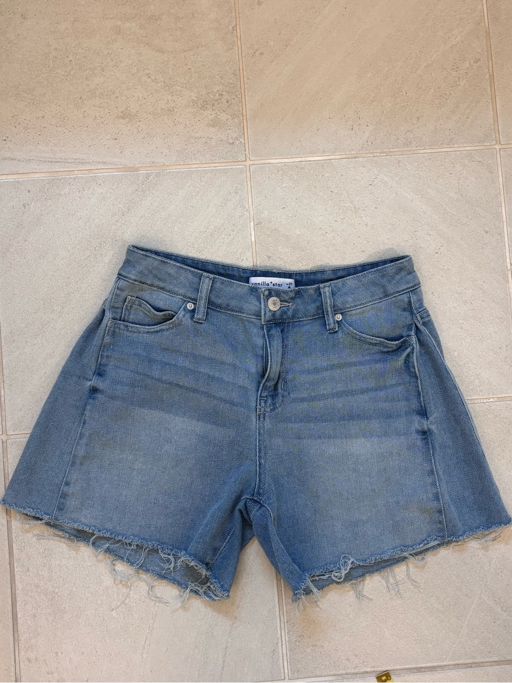 Vanilla Star Light Blue Denim Shorts